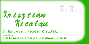 krisztian nicolau business card